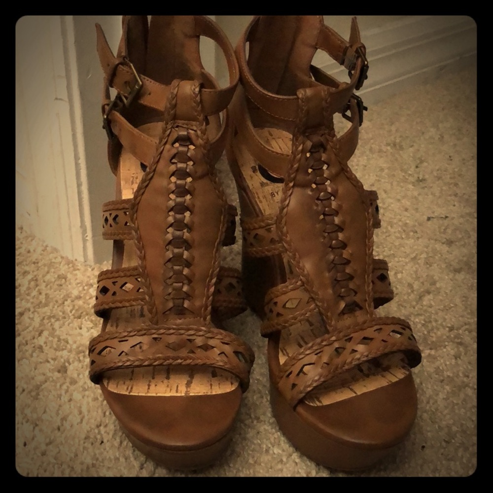 Guess- wedge sandals size 8